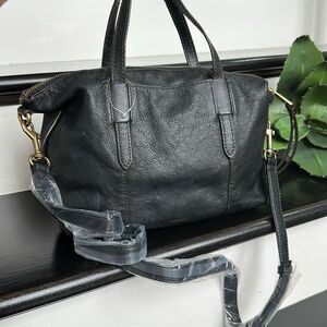 Fossil, genuine, leather shoulder tote, Crossbody satchel purse laptop, business